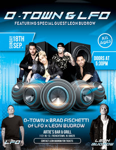 O-Town x LFO x Leon Budrow | September 18th - Frenchtown, NJ