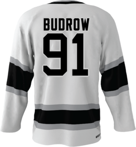 Official Leon Budrow Hockey Jersey (White Custom)